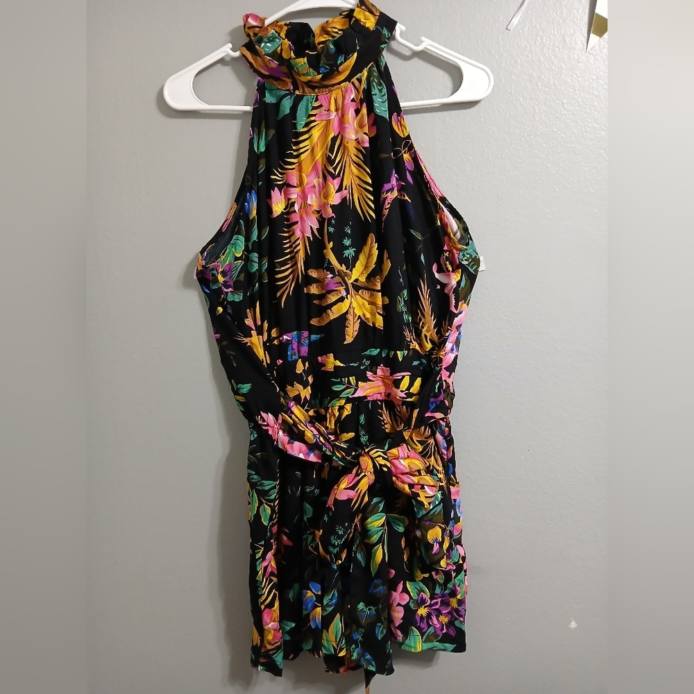 RACHEL Rachel Roy Floral Halter Neck Romper - Picture 7 of 16